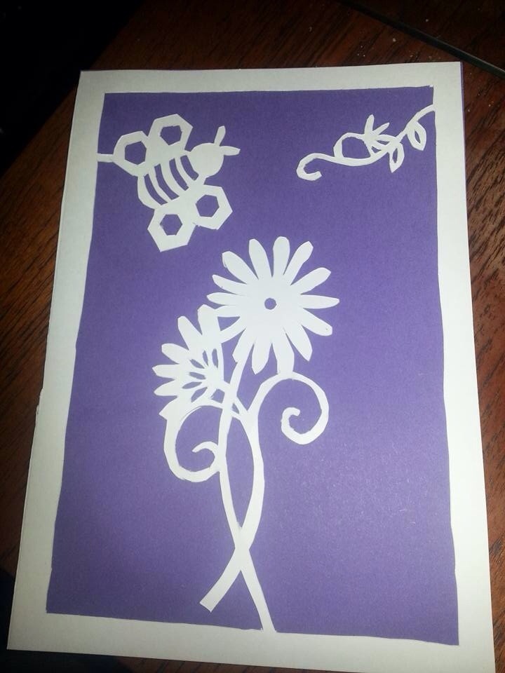 Paper cutting - Manchester Bee with Cottonopolis Women's Institute - http://www.cottonopoliswi.com/