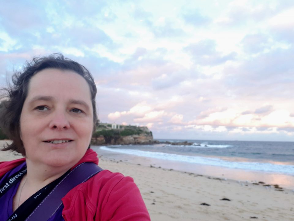 bec on a beach in australia
